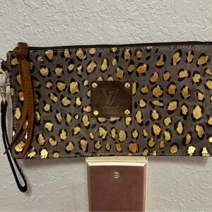 Leopard Print Wristlet Up Cycle Clutch